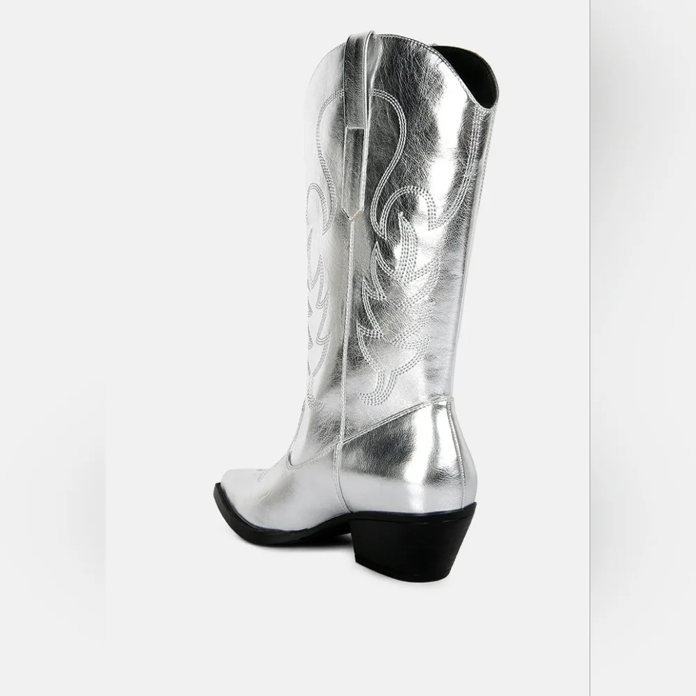 London Rag Silver Ponsies Boots - Picture 5 of 6